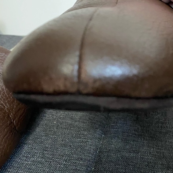 Ugg Mens Brown Leather Sherpa Lounge Slippers- Sz-10 - Picture 15 of 16